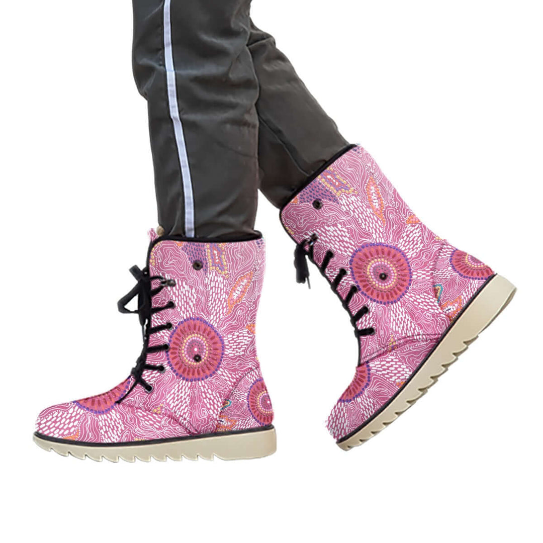All-Over Print Women's Plush Boots - Walkaboutgirl 