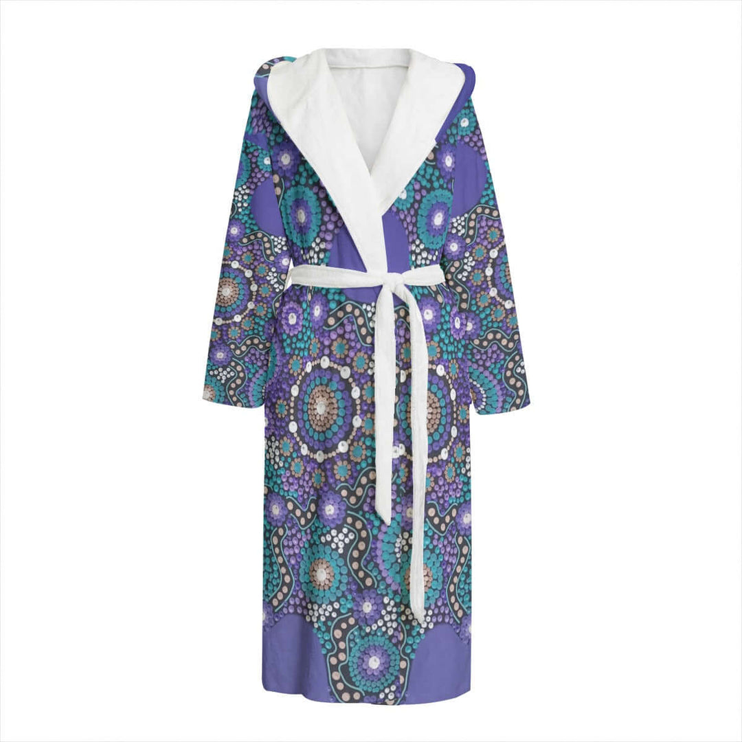 Unisex Flannel Hooded bathrobe - Walkaboutgirl 