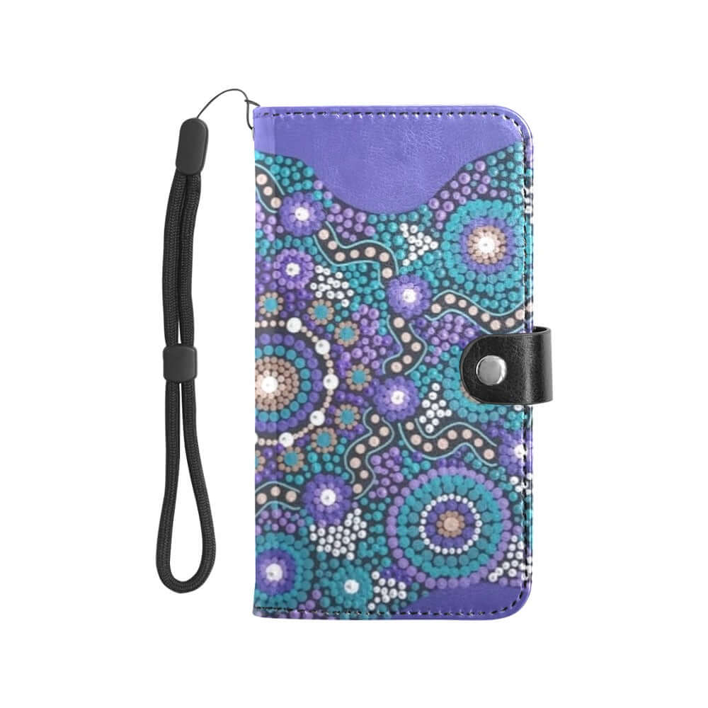 Flip Leather Purse for Mobile Phone/Large - Walkaboutgirl 