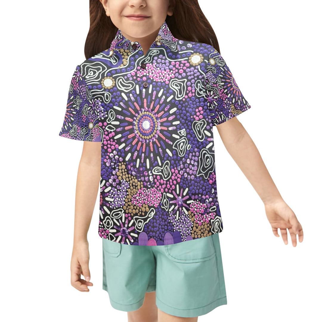 Little Girls'  Polo Shirt - Walkaboutgirl 